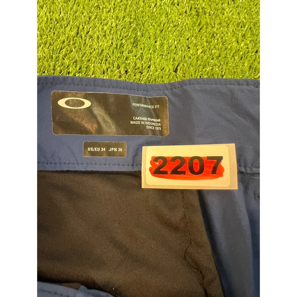 Oakley Mens Performance Fit Pants Blue Size 34 Technical Active Trousers